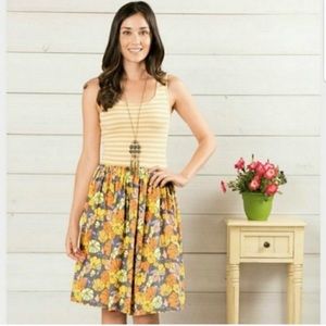 Matilda Jane Summer Sunset Yellow Floral A-Line Dress